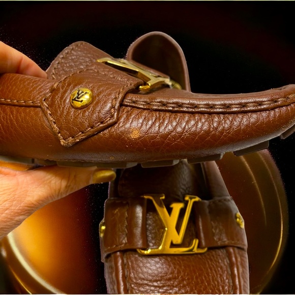 Louis Vuitton brown leather loafers/flats, 35.5 or 5.5 U.S. - Picture 6 of 11